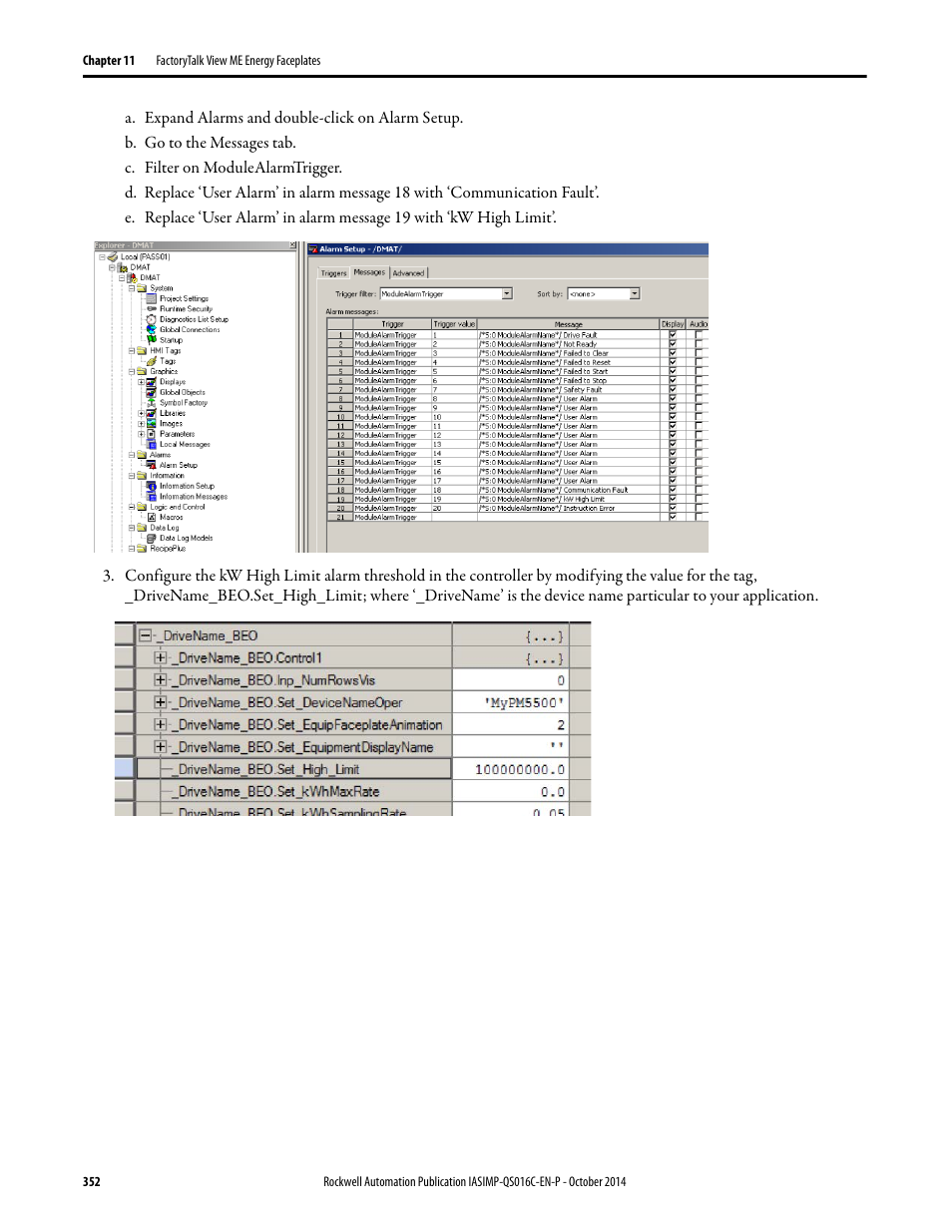 Rockwell Automation Energy Management Accelerator Toolkit Quick Start User Manual | Page 352 / 452