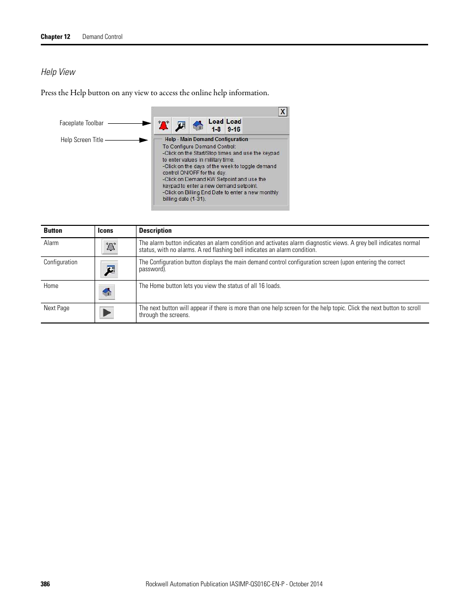 Help view | Rockwell Automation Energy Management Accelerator Toolkit Quick Start User Manual | Page 386 / 452