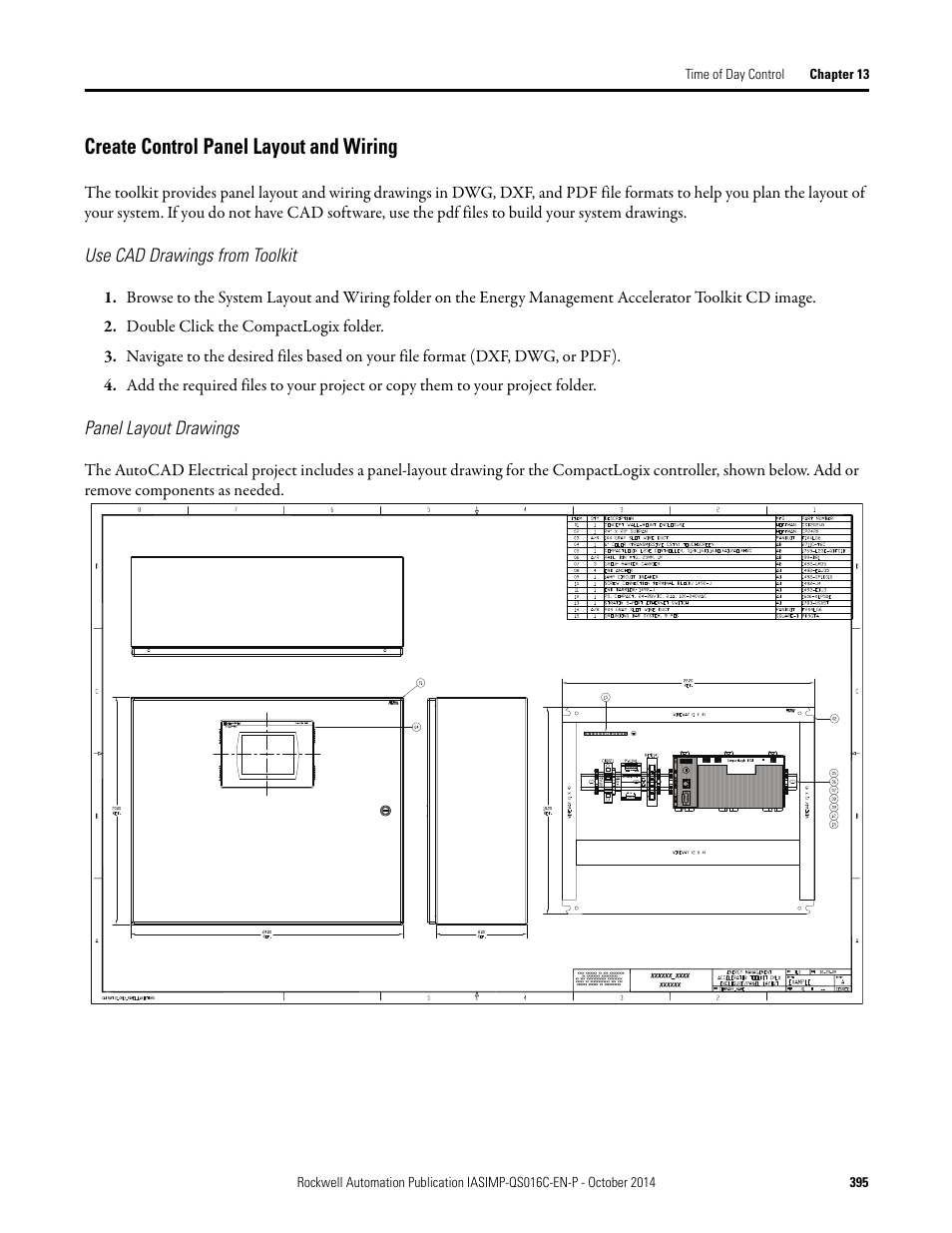 Create control panel layout and wiring | Rockwell Automation Energy Management Accelerator Toolkit Quick Start User Manual | Page 395 / 452