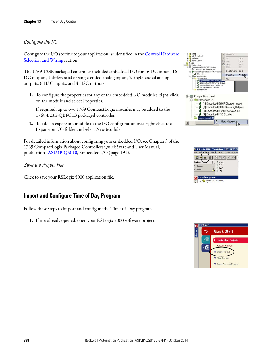 Import and configure time of day program | Rockwell Automation Energy Management Accelerator Toolkit Quick Start User Manual | Page 398 / 452