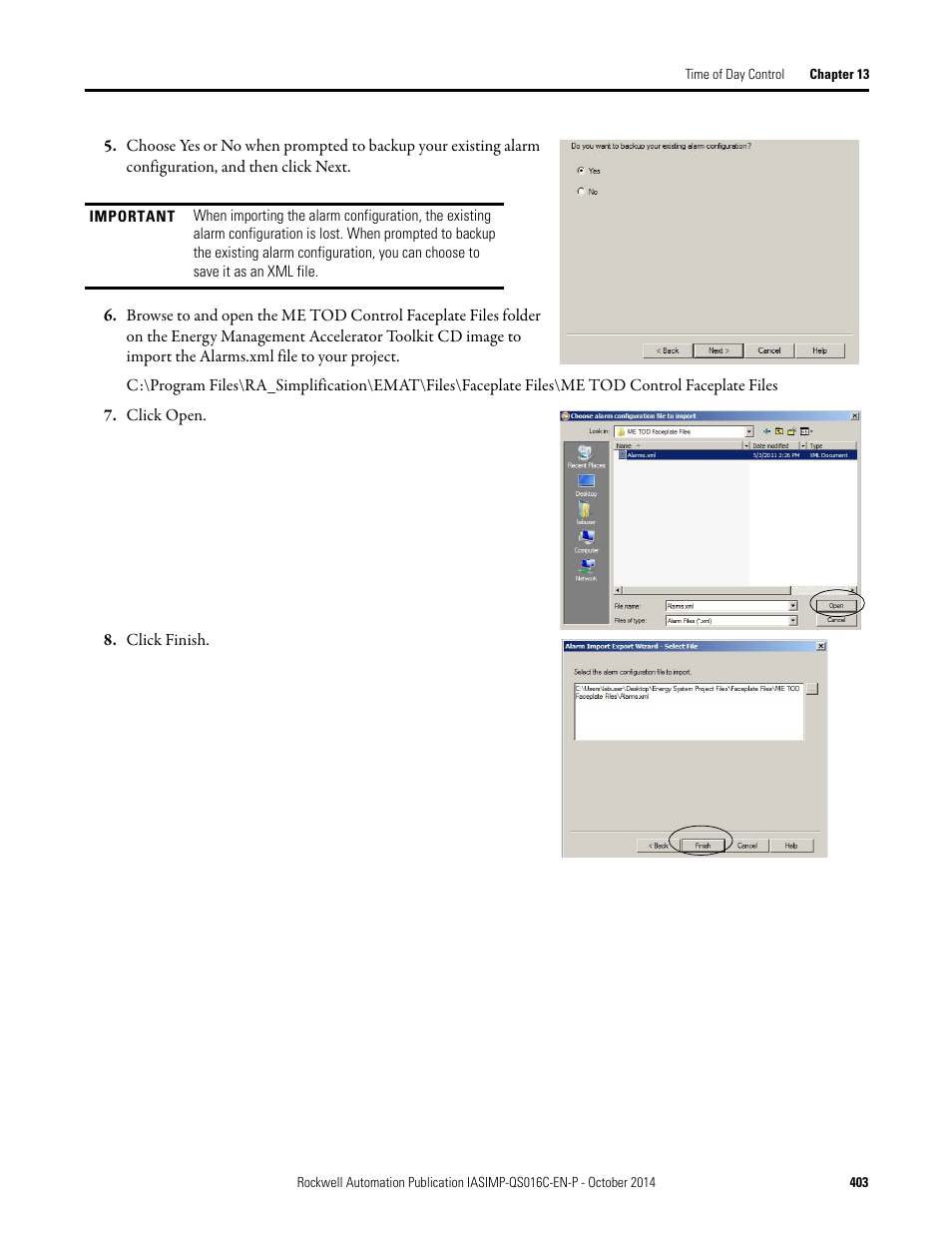 Rockwell Automation Energy Management Accelerator Toolkit Quick Start User Manual | Page 403 / 452