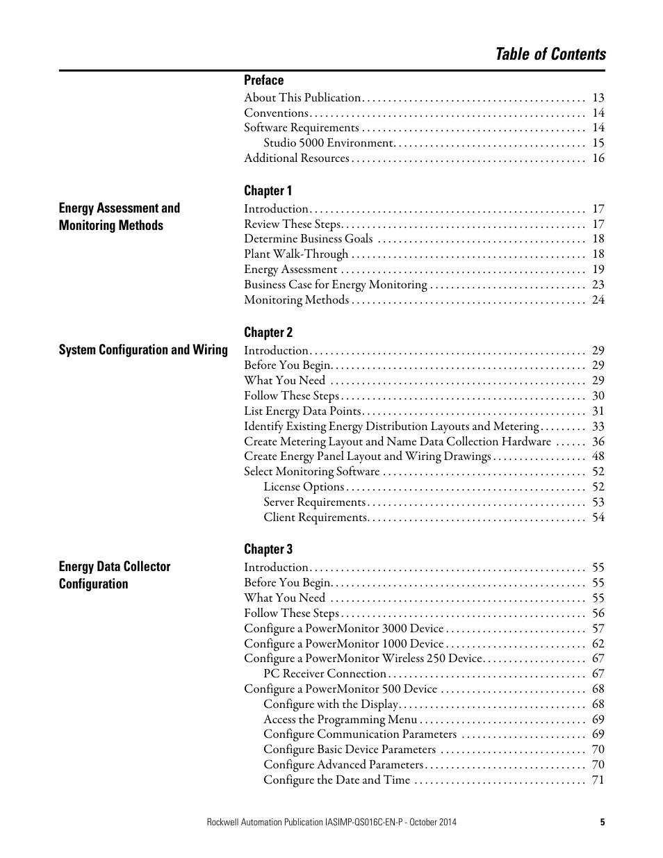 Rockwell Automation Energy Management Accelerator Toolkit Quick Start User Manual | Page 5 / 452