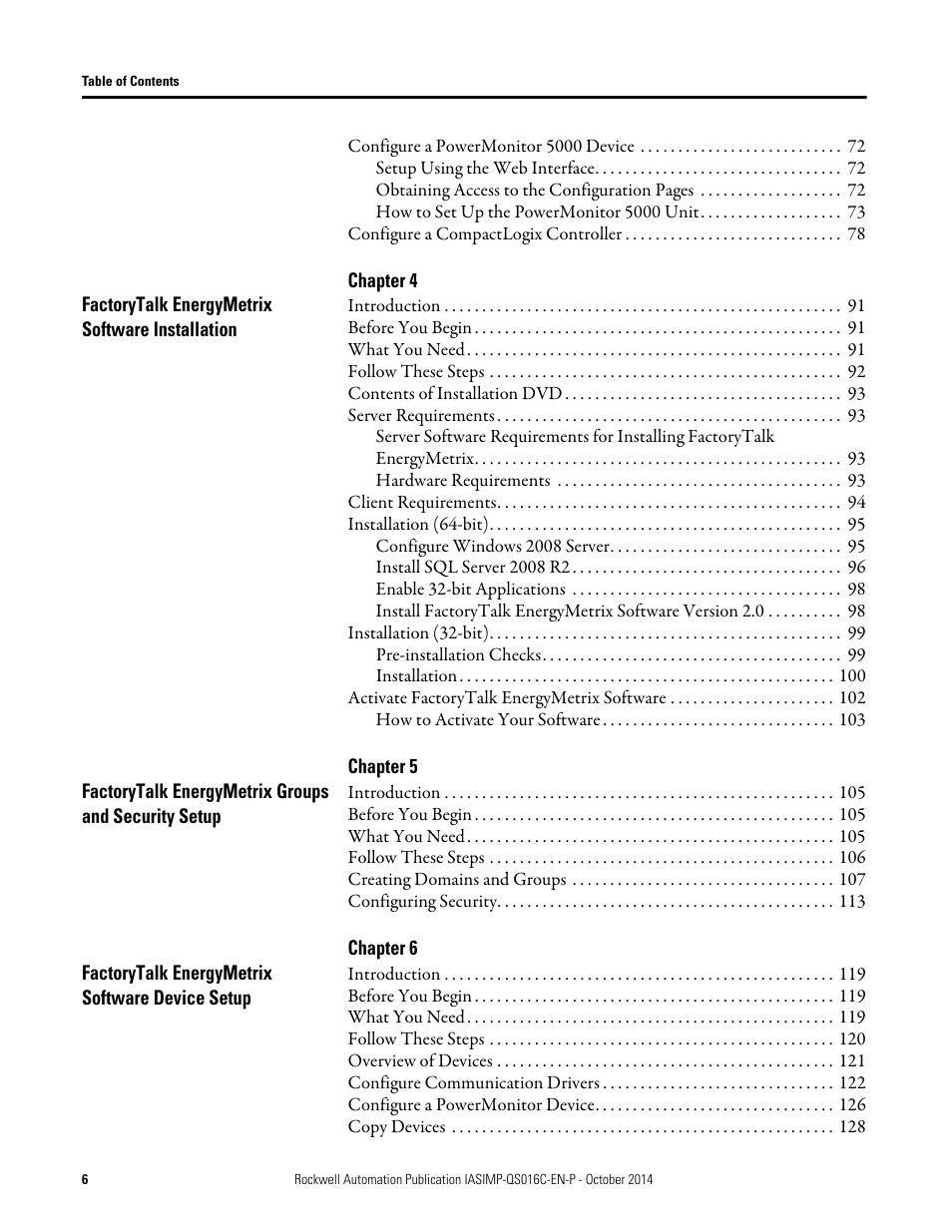 Rockwell Automation Energy Management Accelerator Toolkit Quick Start User Manual | Page 6 / 452