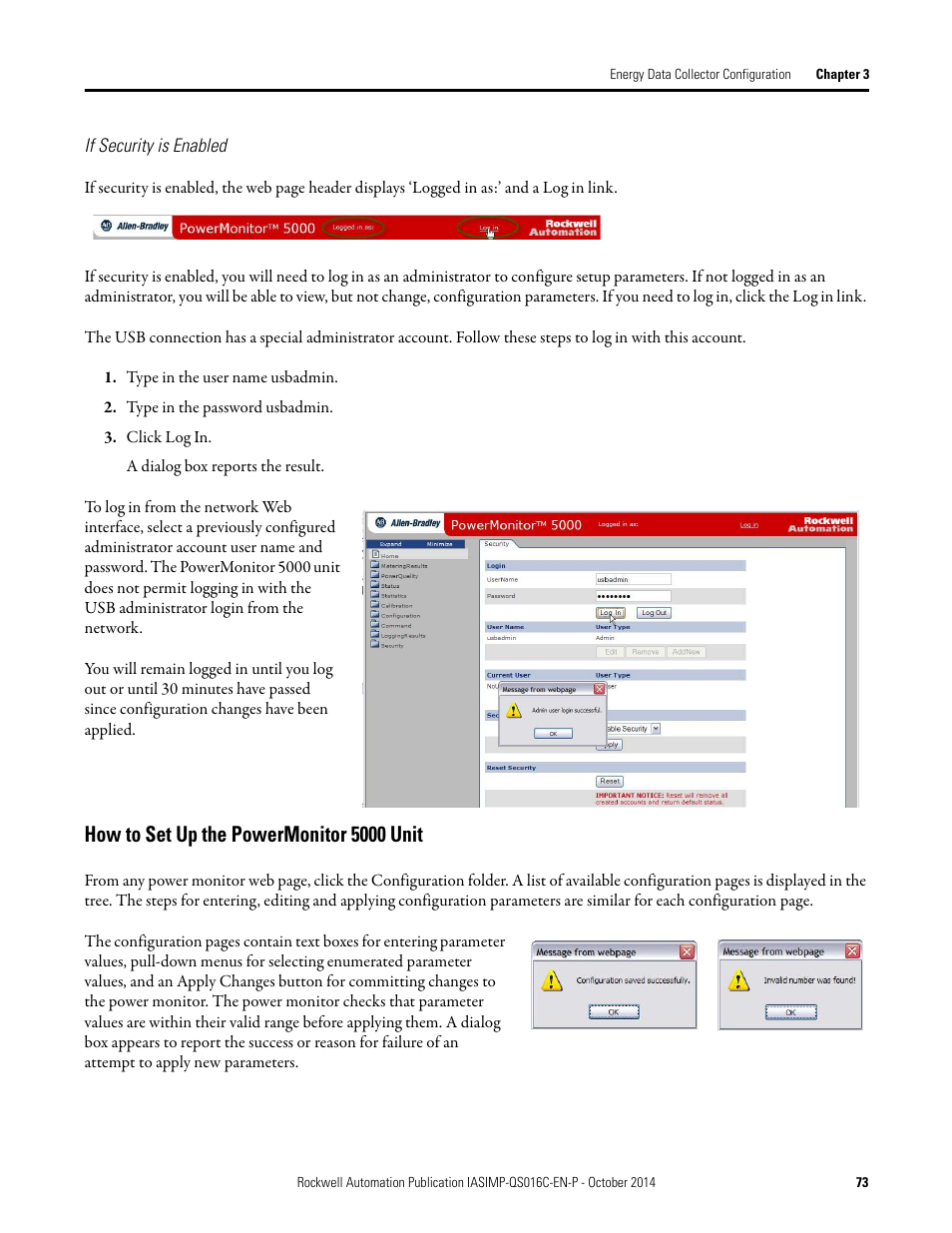 How to set up the powermonitor 5000 unit | Rockwell Automation Energy Management Accelerator Toolkit Quick Start User Manual | Page 73 / 452