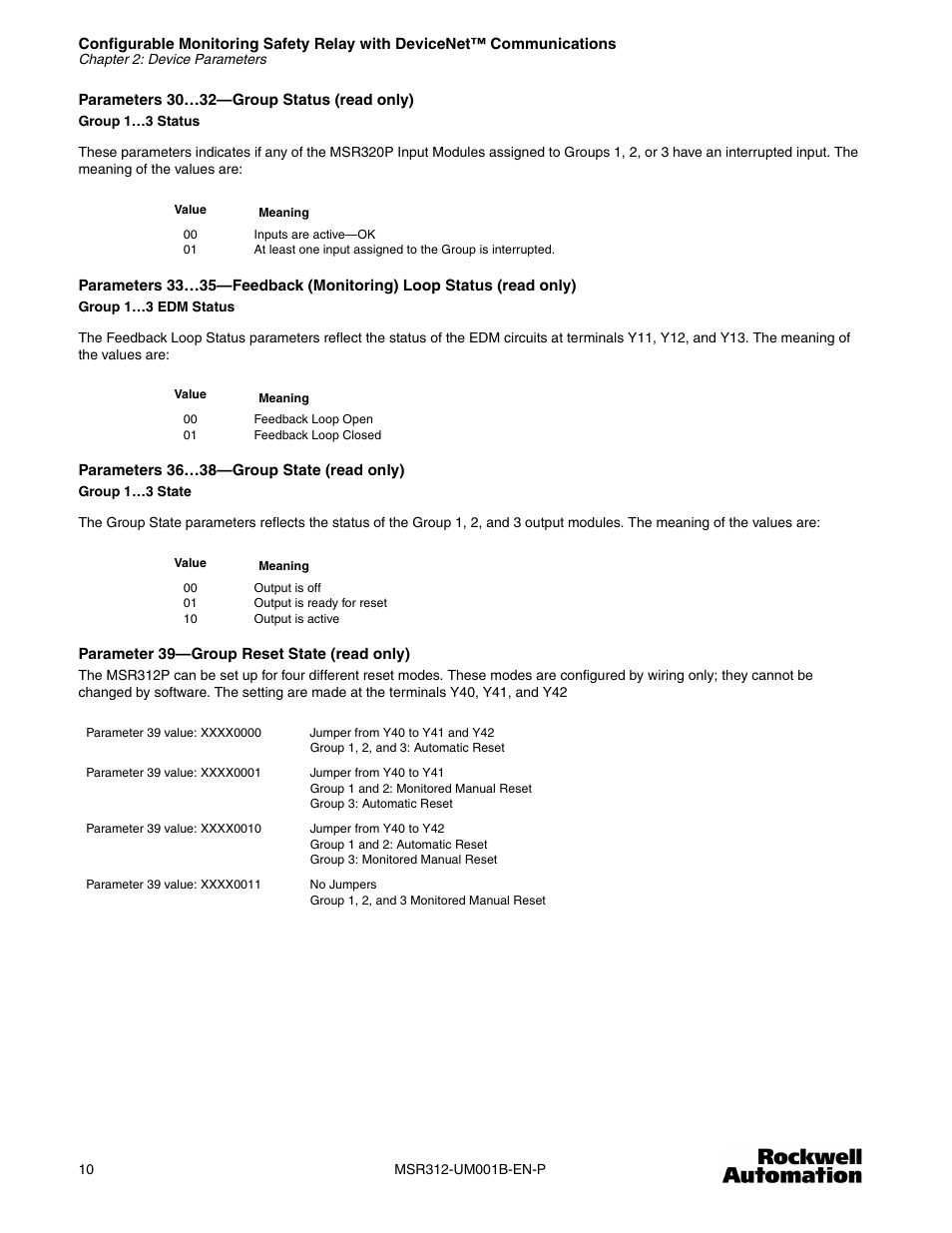 Rockwell Automation 440R MSR312 Configurable Monitoring Safety Relay w/DeviceNet Communications User Manual | Page 10 / 56