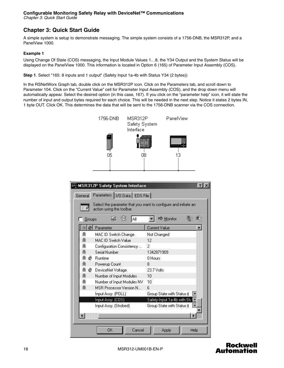 Chapter 3: quick start guide | Rockwell Automation 440R MSR312 Configurable Monitoring Safety Relay w/DeviceNet Communications User Manual | Page 18 / 56