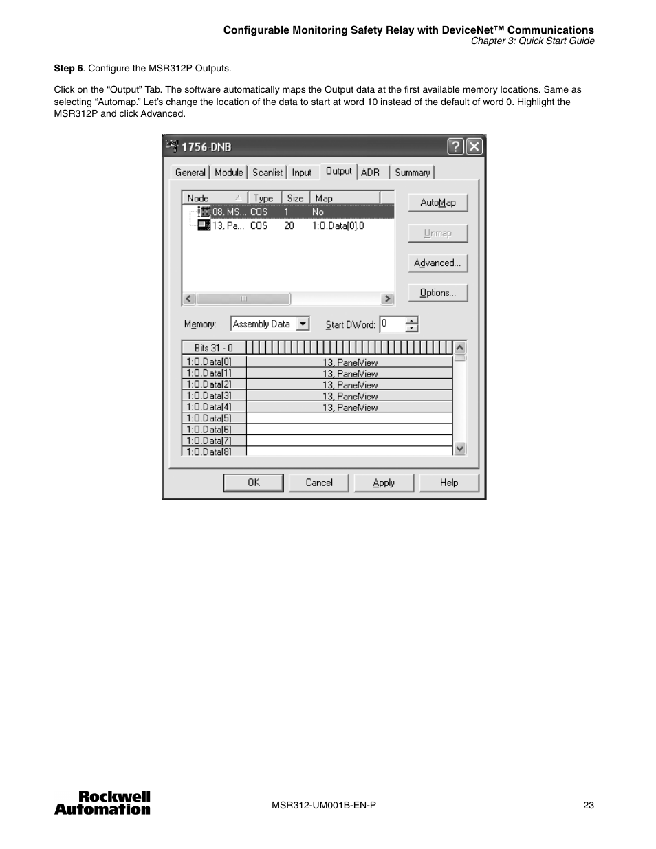 Rockwell Automation 440R MSR312 Configurable Monitoring Safety Relay w/DeviceNet Communications User Manual | Page 23 / 56