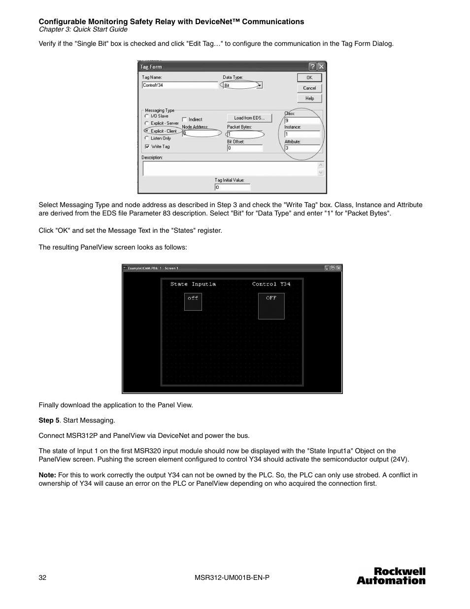 Rockwell Automation 440R MSR312 Configurable Monitoring Safety Relay w/DeviceNet Communications User Manual | Page 32 / 56