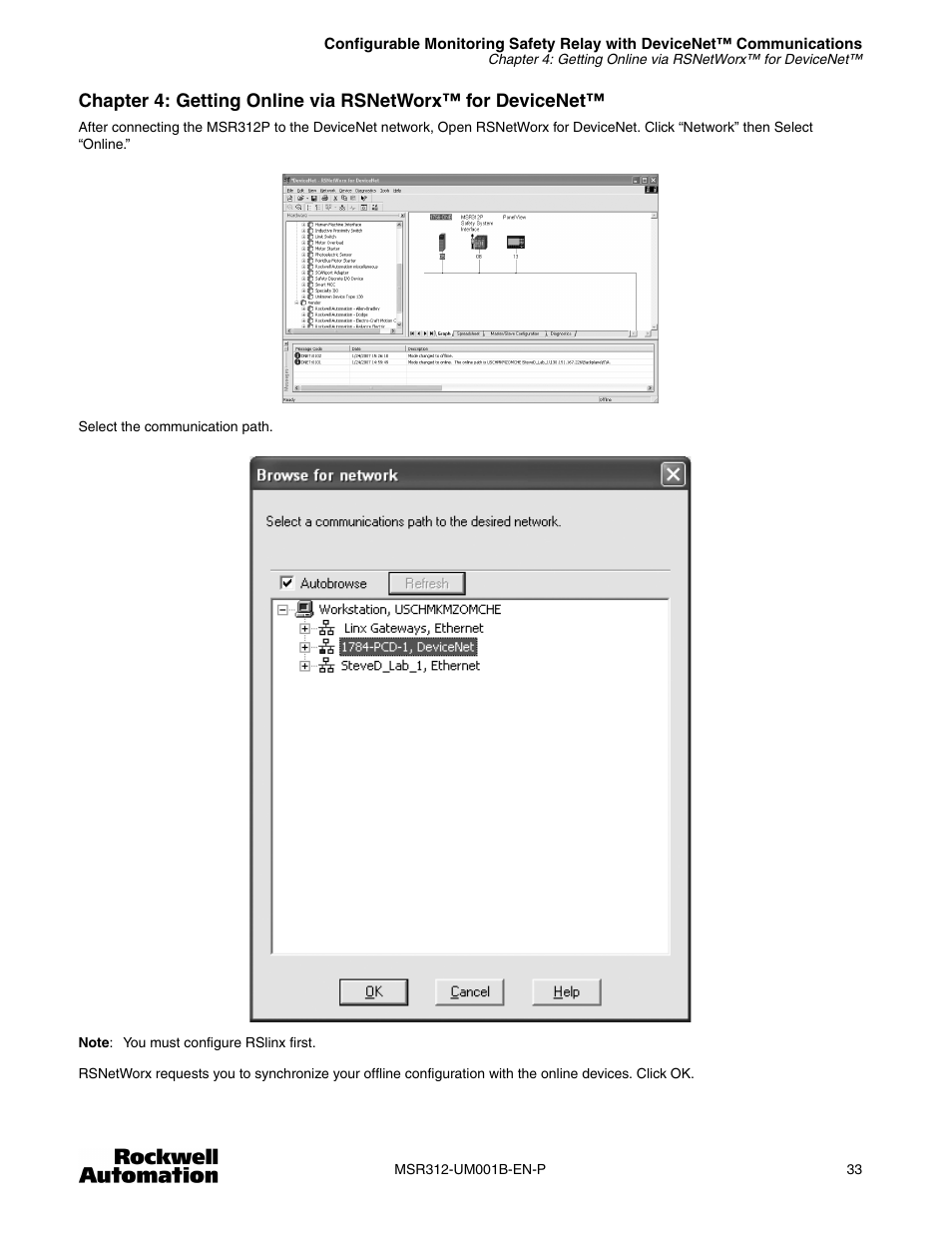 Rockwell Automation 440R MSR312 Configurable Monitoring Safety Relay w/DeviceNet Communications User Manual | Page 33 / 56