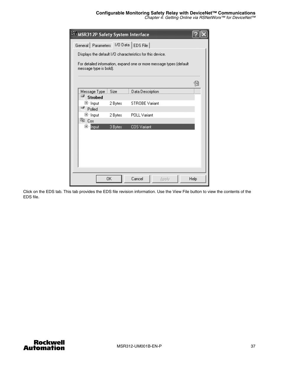 Rockwell Automation 440R MSR312 Configurable Monitoring Safety Relay w/DeviceNet Communications User Manual | Page 37 / 56