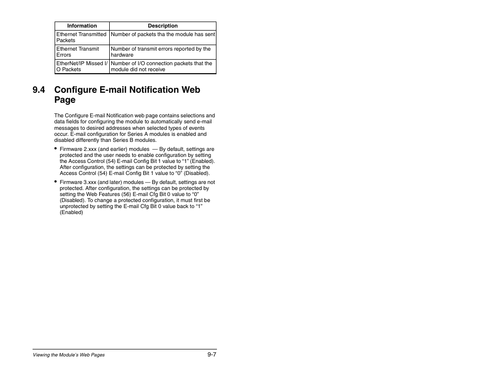 4 configure e-mail notification web page | Rockwell Automation RECOMM-ENET EtherNet/IP Communications Module User Manual | Page 109 / 194