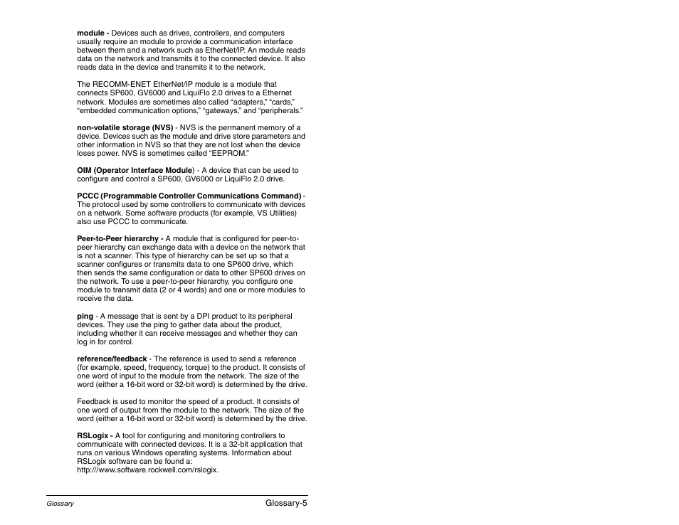Rockwell Automation RECOMM-ENET EtherNet/IP Communications Module User Manual | Page 183 / 194