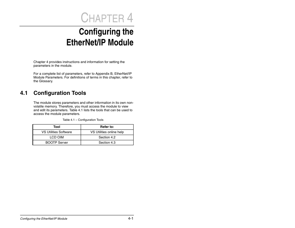 Hapter, Configuring the ethernet/ip module | Rockwell Automation RECOMM-ENET EtherNet/IP Communications Module User Manual | Page 27 / 194