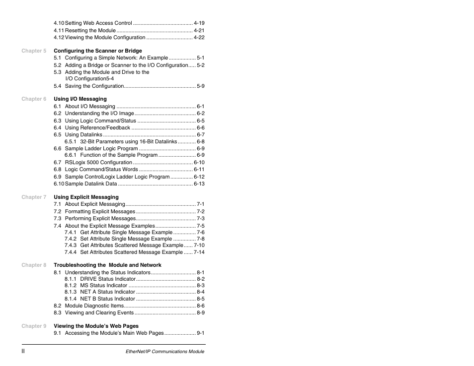 Rockwell Automation RECOMM-ENET EtherNet/IP Communications Module User Manual | Page 4 / 194