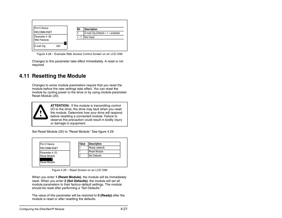 11 resetting the module | Rockwell Automation RECOMM-ENET EtherNet/IP Communications Module User Manual | Page 47 / 194