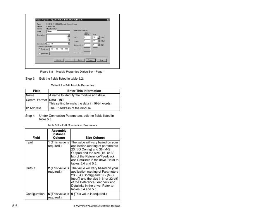 Rockwell Automation RECOMM-ENET EtherNet/IP Communications Module User Manual | Page 54 / 194