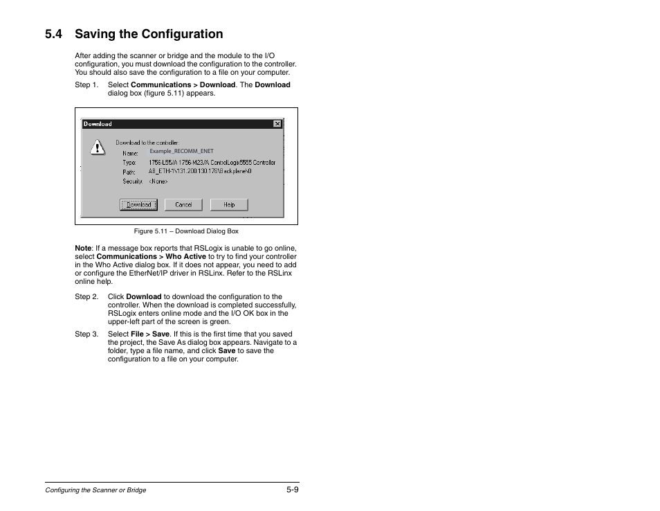 4 saving the configuration | Rockwell Automation RECOMM-ENET EtherNet/IP Communications Module User Manual | Page 57 / 194
