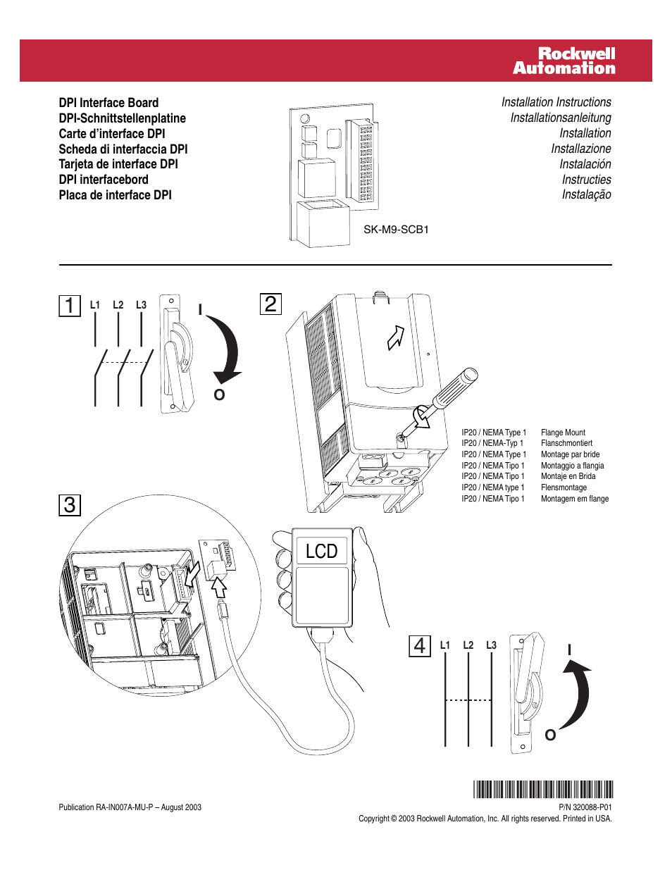 Rockwell Automation SP600 DPI Interface Board and Kit User Manual | 2 pages