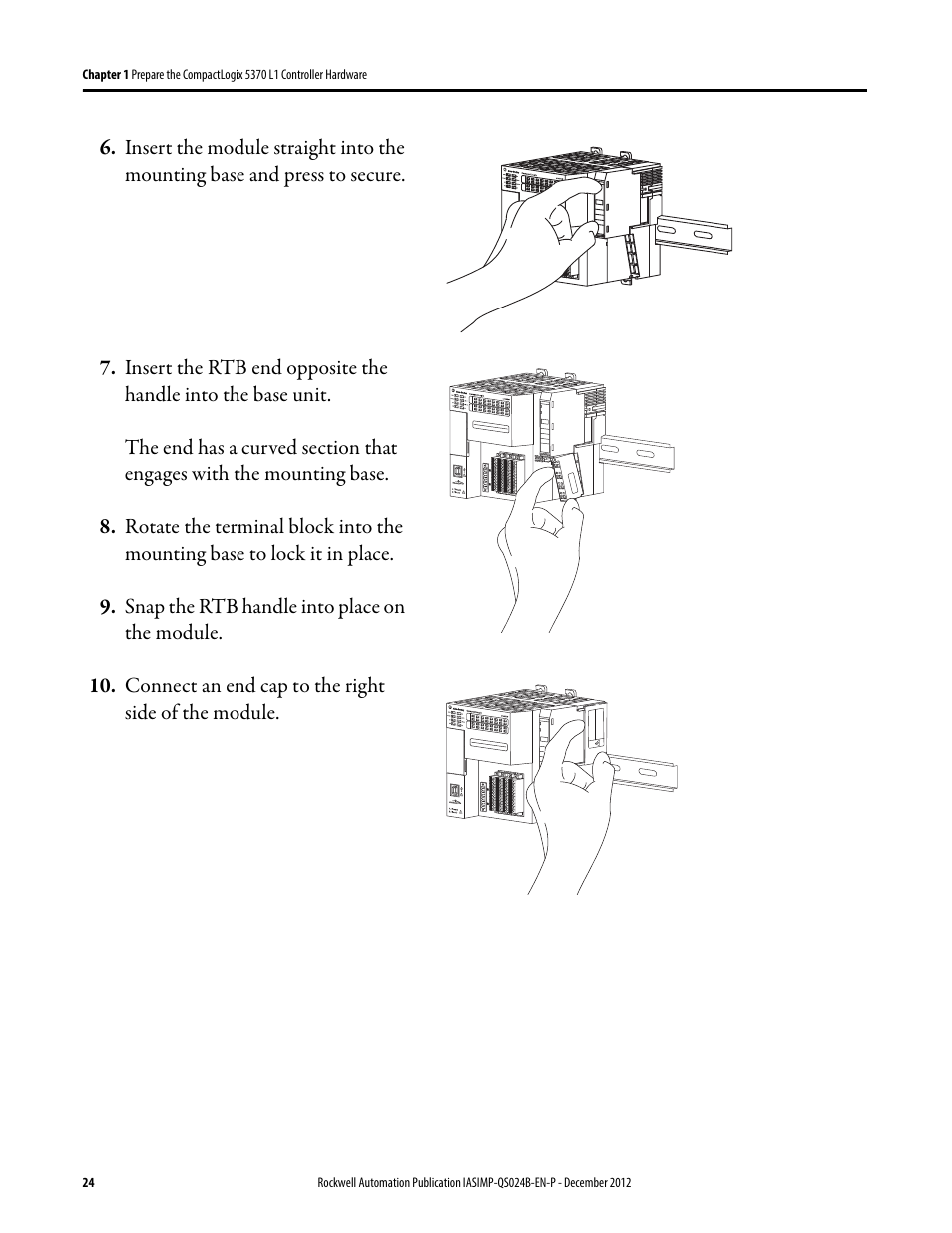 Rockwell Automation 1769-L16ER-BB1B_L18ER-BB1B_L18ERM-BB1B CompactLogix 5370 L1 Controllers System Quick Start User Manual | Page 24 / 76