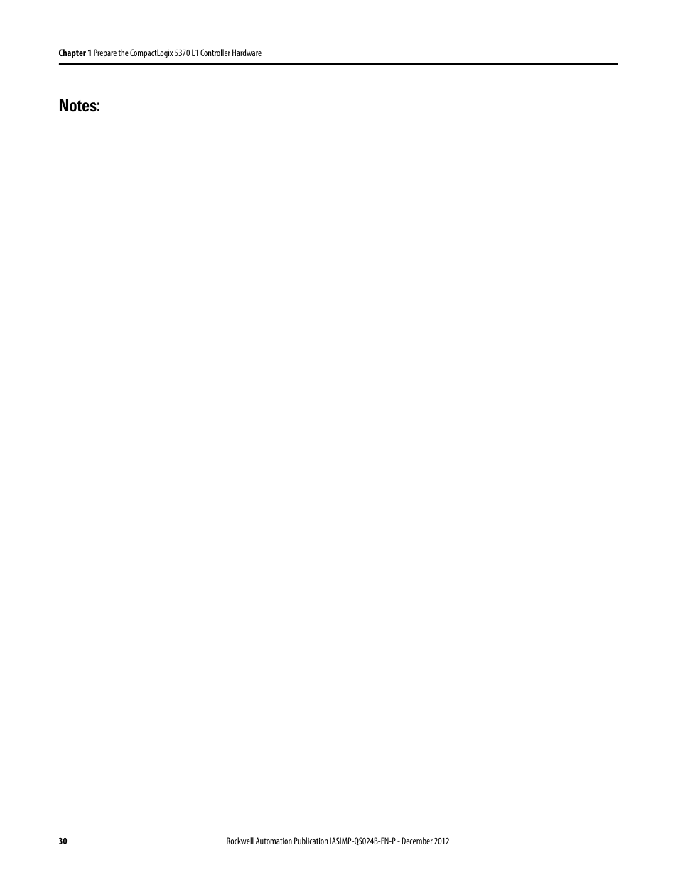Rockwell Automation 1769-L16ER-BB1B_L18ER-BB1B_L18ERM-BB1B CompactLogix 5370 L1 Controllers System Quick Start User Manual | Page 30 / 76