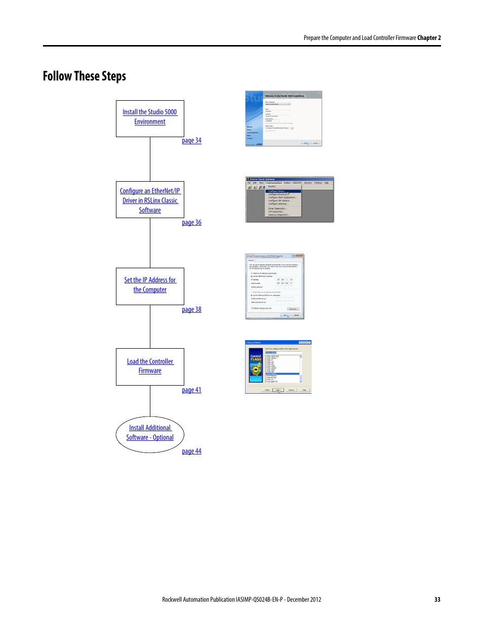 Follow these steps | Rockwell Automation 1769-L16ER-BB1B_L18ER-BB1B_L18ERM-BB1B CompactLogix 5370 L1 Controllers System Quick Start User Manual | Page 33 / 76