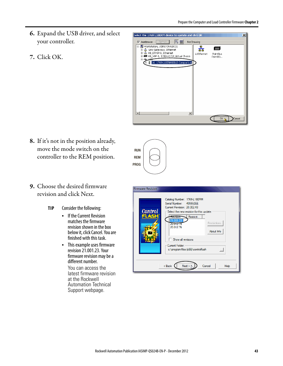 Rockwell Automation 1769-L16ER-BB1B_L18ER-BB1B_L18ERM-BB1B CompactLogix 5370 L1 Controllers System Quick Start User Manual | Page 43 / 76