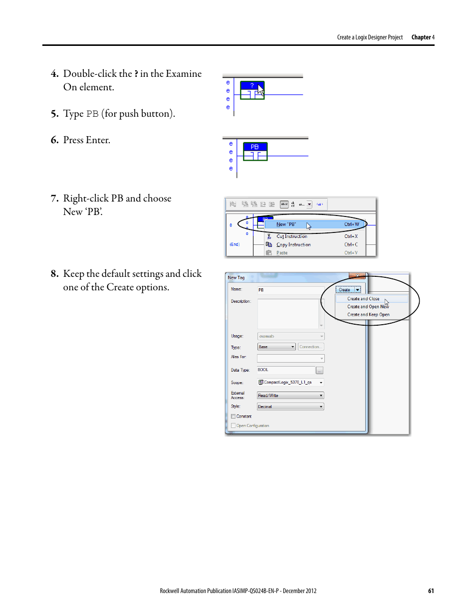 Rockwell Automation 1769-L16ER-BB1B_L18ER-BB1B_L18ERM-BB1B CompactLogix 5370 L1 Controllers System Quick Start User Manual | Page 61 / 76