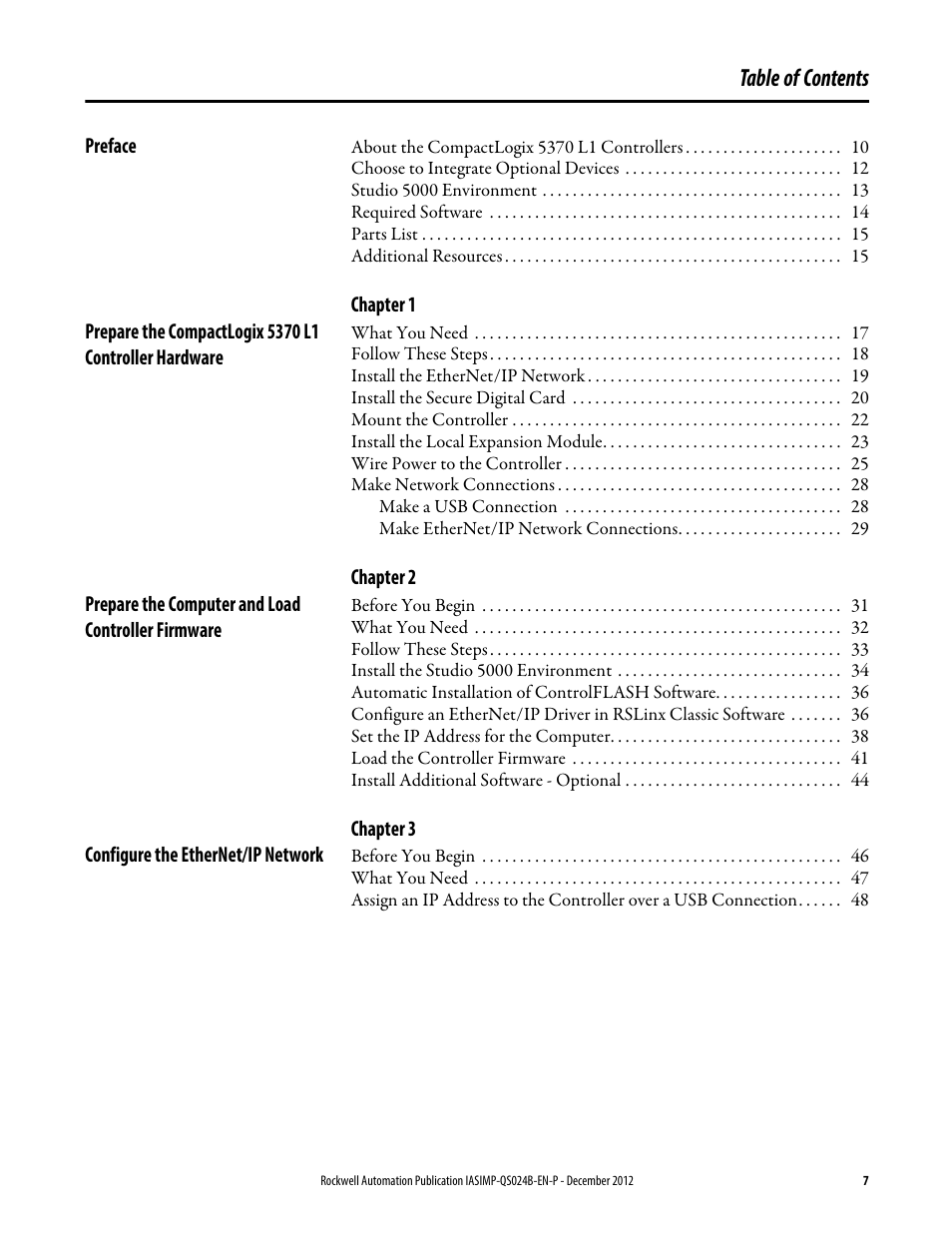 Rockwell Automation 1769-L16ER-BB1B_L18ER-BB1B_L18ERM-BB1B CompactLogix 5370 L1 Controllers System Quick Start User Manual | Page 7 / 76