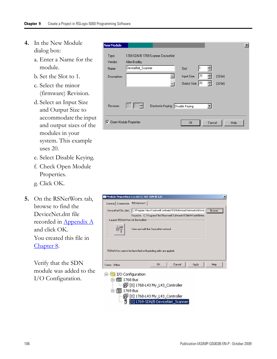 Rockwell Automation 1768-L43 CompactLogix System Quick Start User Manual | Page 106 / 205