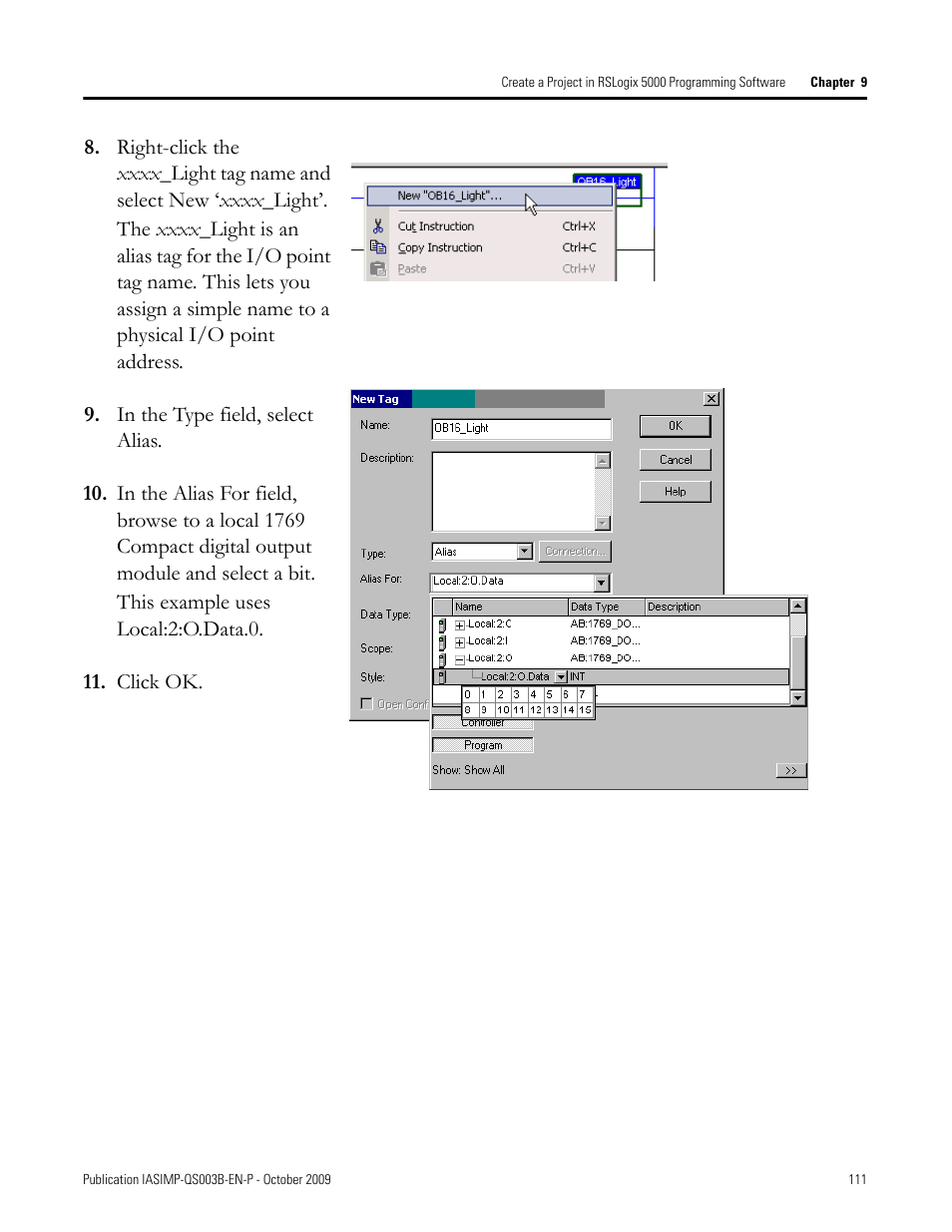 Rockwell Automation 1768-L43 CompactLogix System Quick Start User Manual | Page 111 / 205