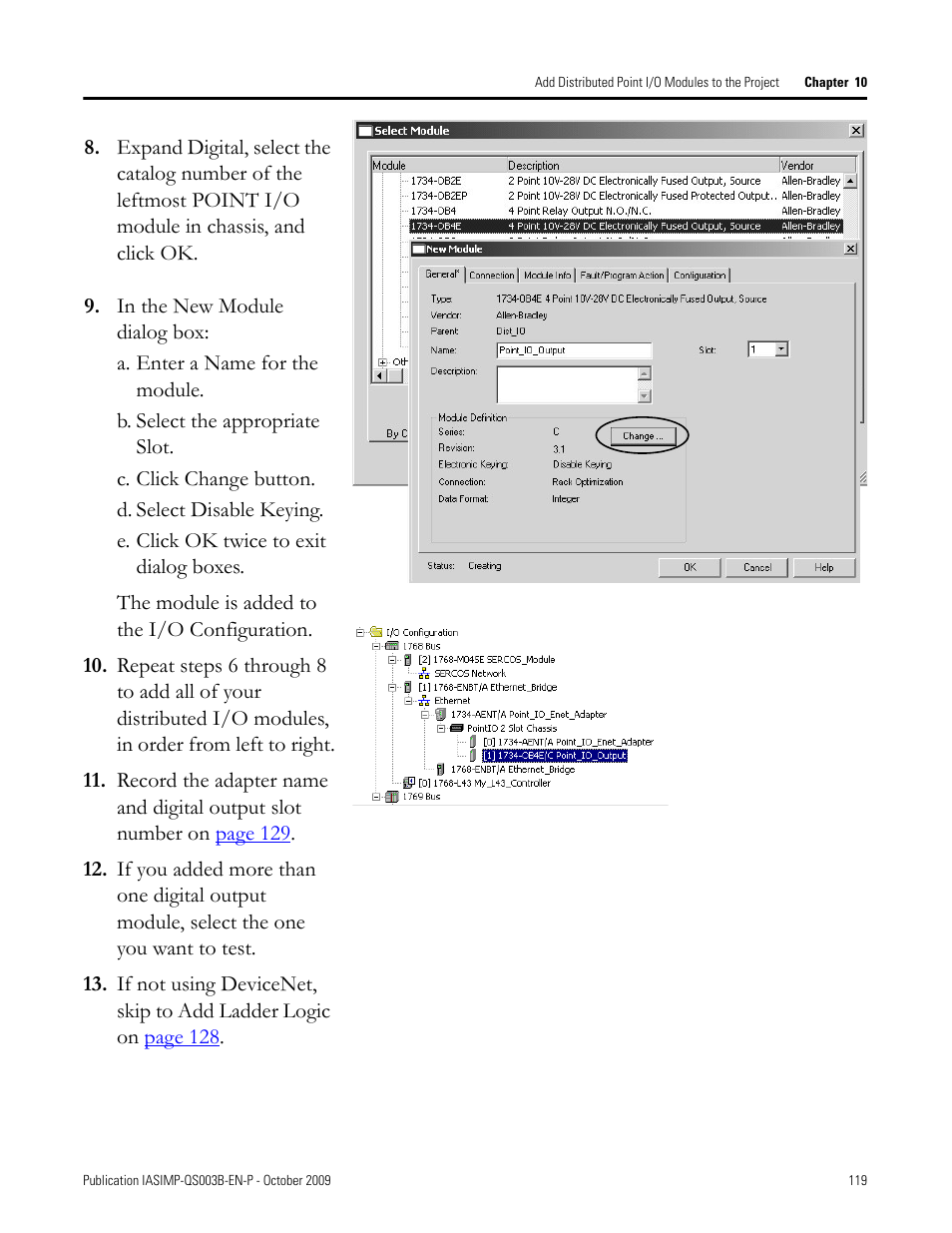 Rockwell Automation 1768-L43 CompactLogix System Quick Start User Manual | Page 119 / 205