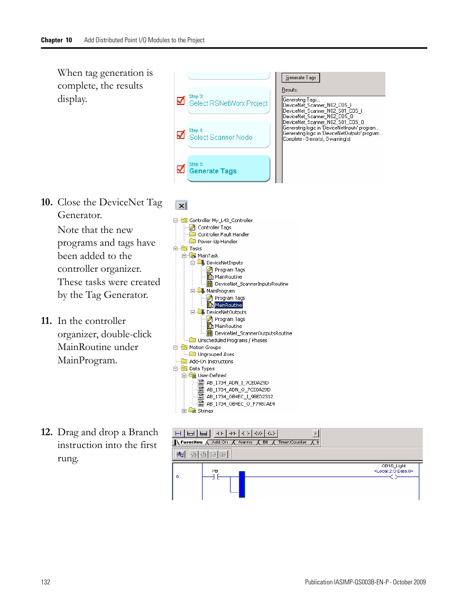 Rockwell Automation 1768-L43 CompactLogix System Quick Start User Manual | Page 132 / 205