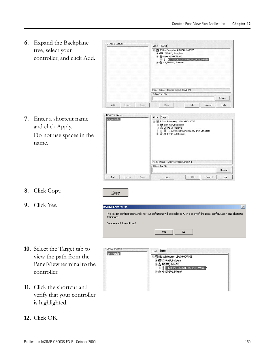 Rockwell Automation 1768-L43 CompactLogix System Quick Start User Manual | Page 169 / 205