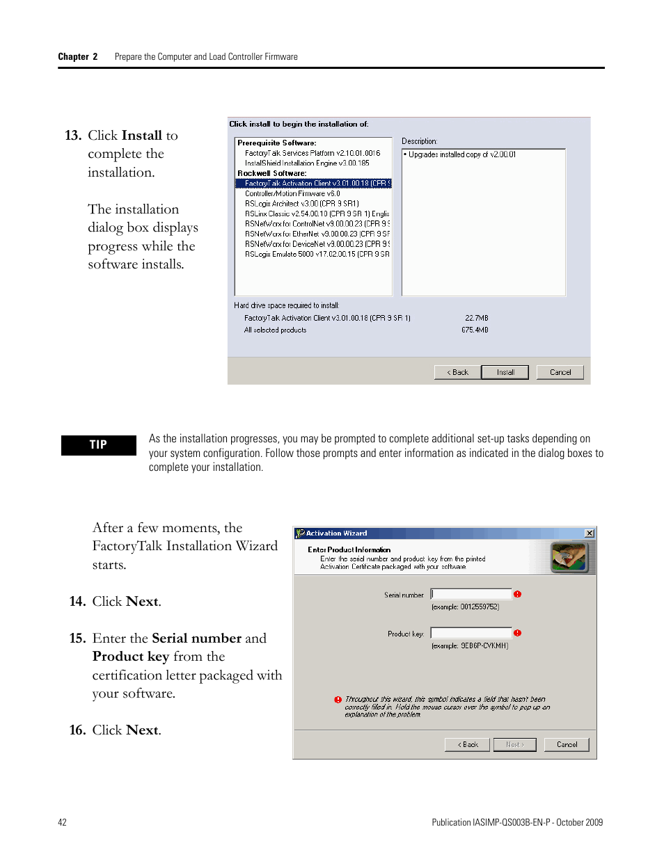 Rockwell Automation 1768-L43 CompactLogix System Quick Start User Manual | Page 42 / 205