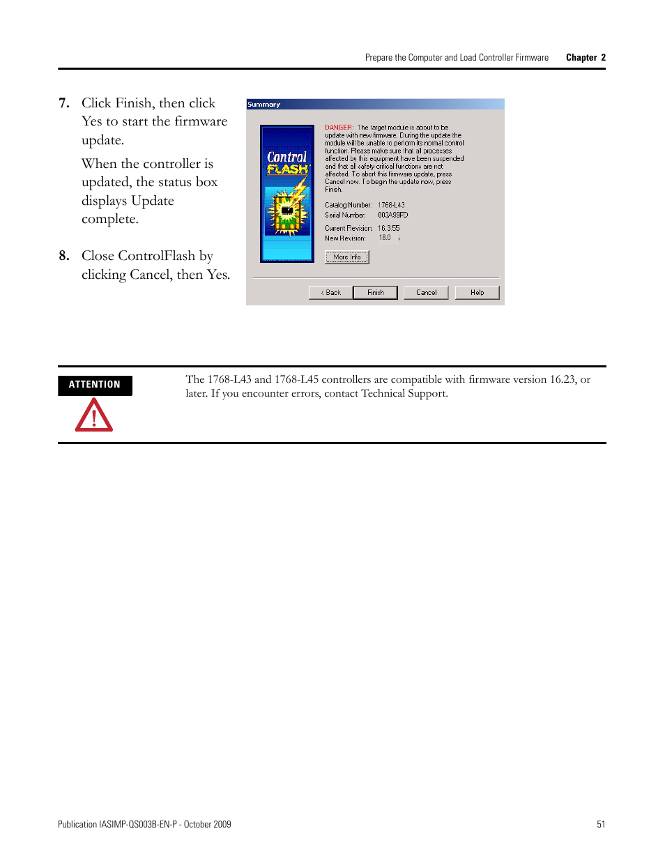 Rockwell Automation 1768-L43 CompactLogix System Quick Start User Manual | Page 51 / 205