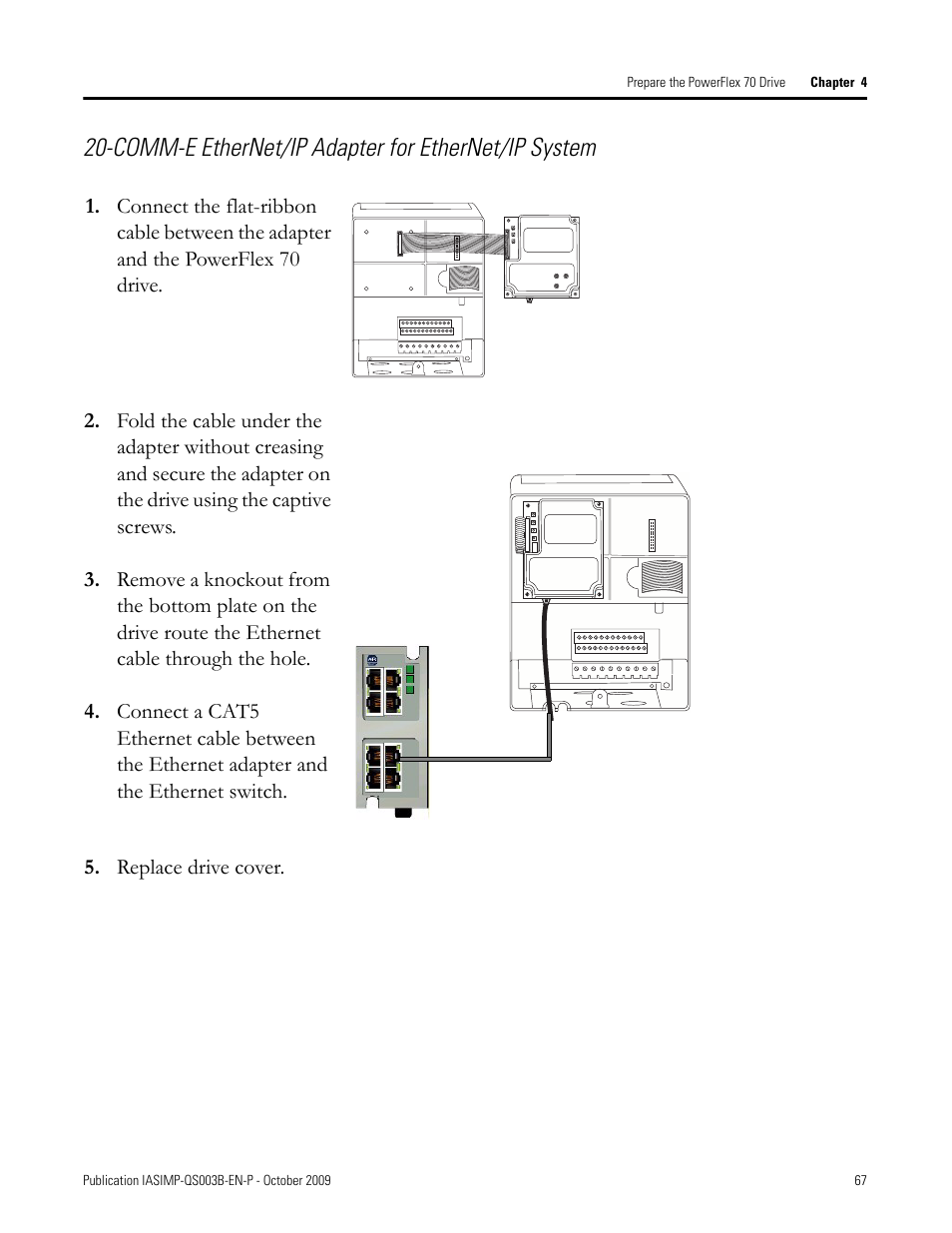 Comm-e ethernet/ip adapter for ethernet/ip system | Rockwell Automation 1768-L43 CompactLogix System Quick Start User Manual | Page 67 / 205