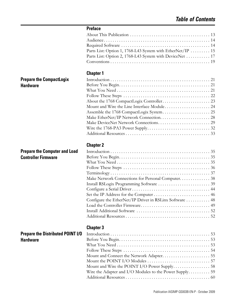 Rockwell Automation 1768-L43 CompactLogix System Quick Start User Manual | Page 7 / 205