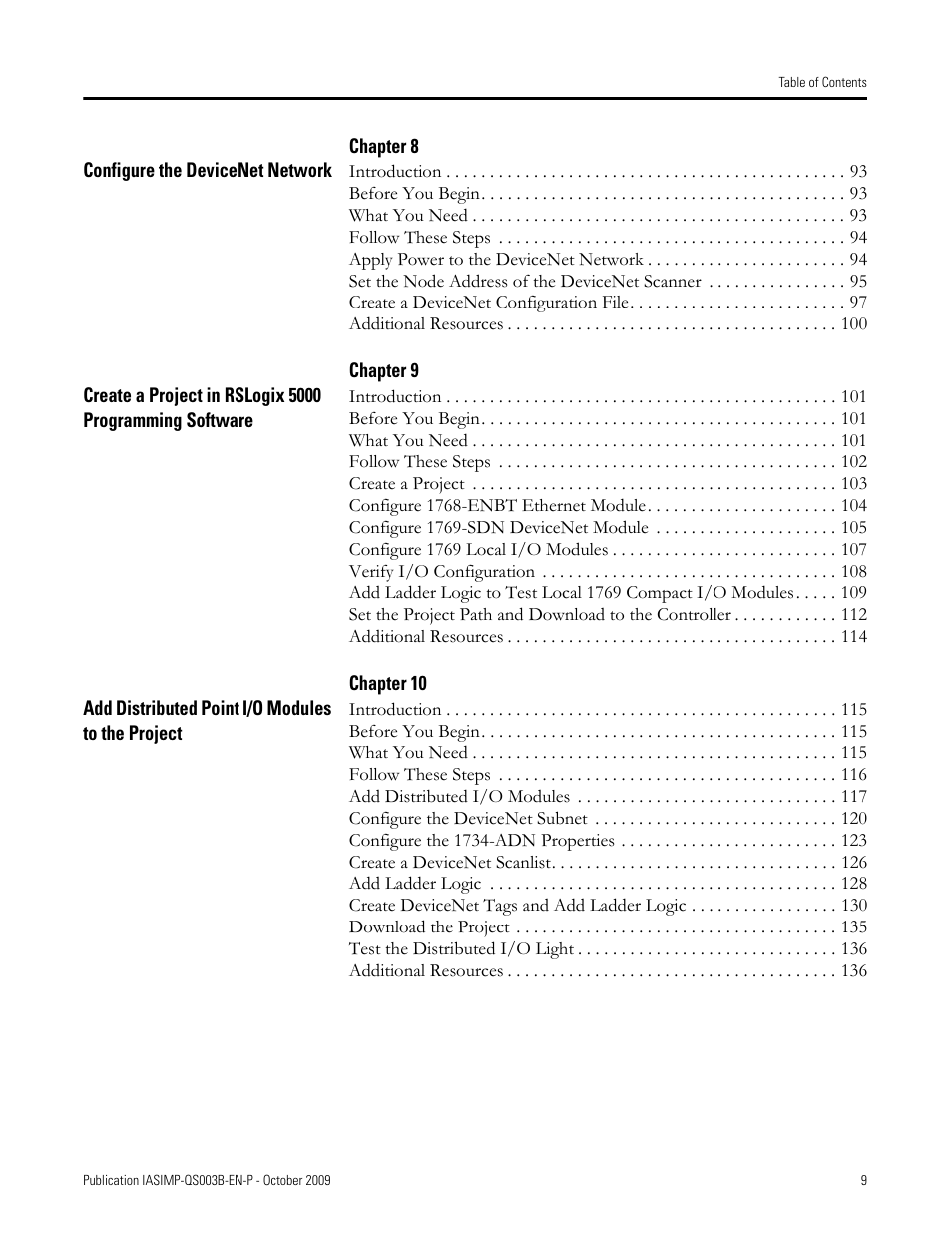Rockwell Automation 1768-L43 CompactLogix System Quick Start User Manual | Page 9 / 205