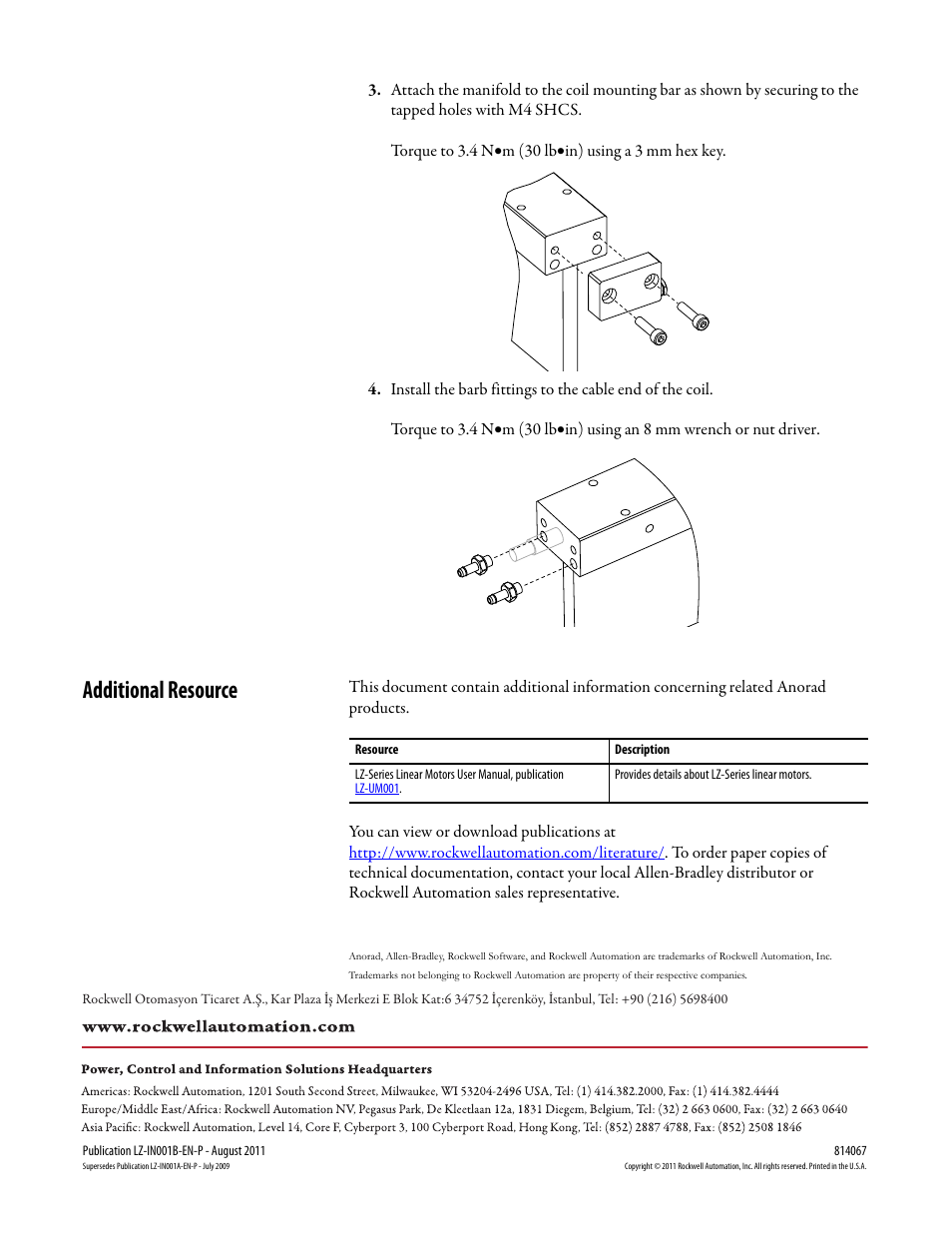 Additional resource | Rockwell Automation LZ-COOLKIT Linear Motor Cooling Kit  User Manual | Page 2 / 2