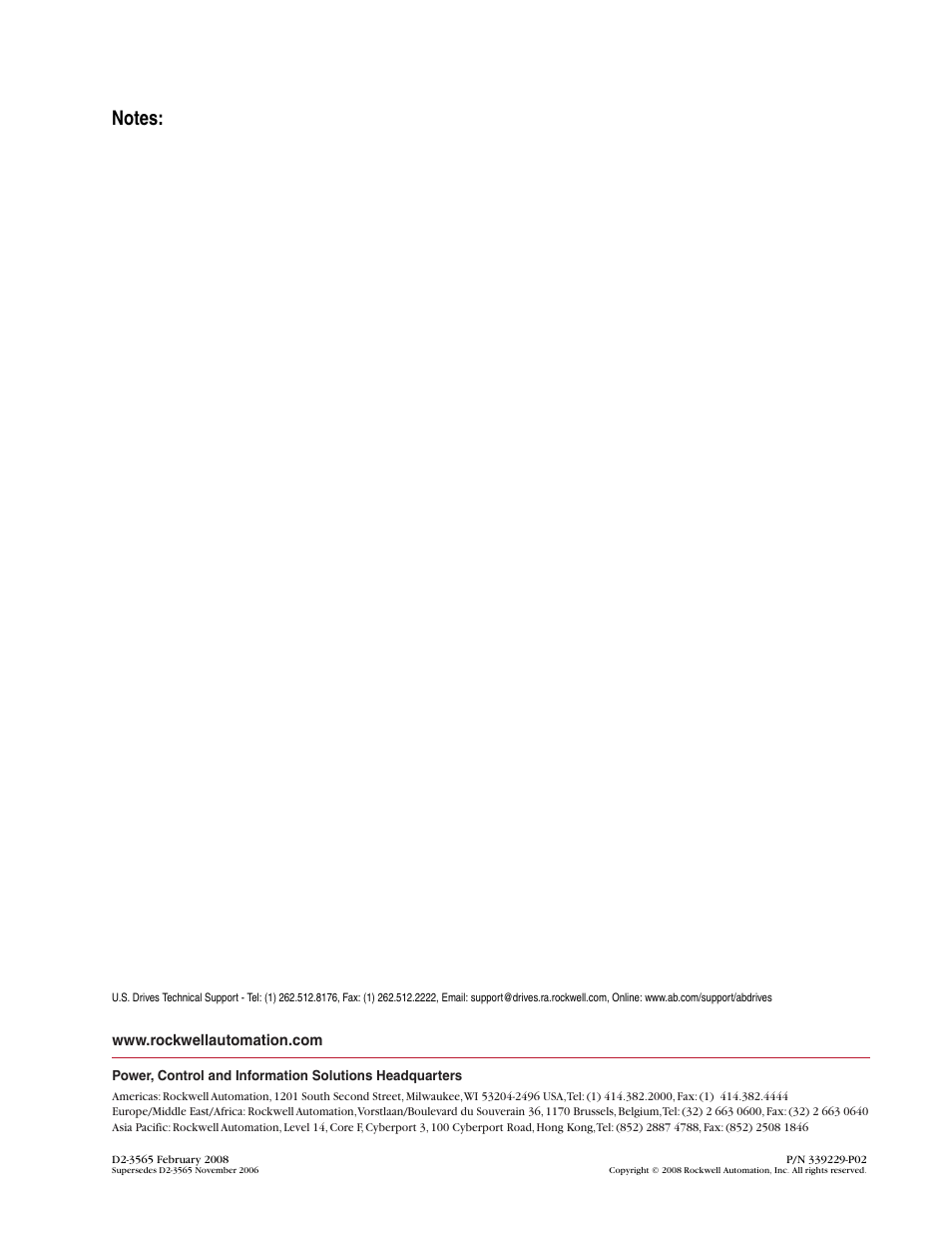 Rockwell Automation Liqui-Flo DBT ControlNet Comm Glass Fiber Adapter Kit User Manual | Page 6 / 6