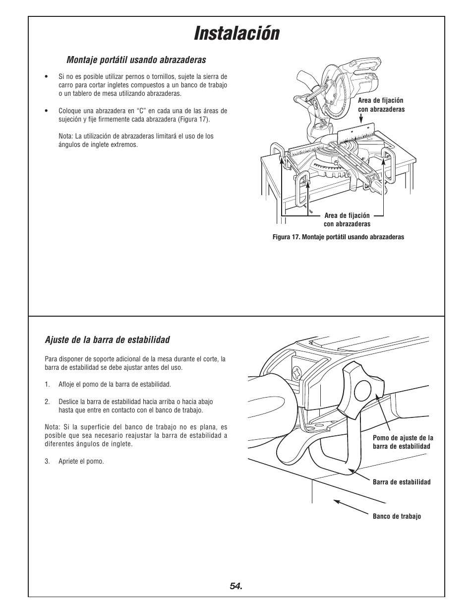 Instalación | Bosch 4405 User Manual | Page 54 / 112