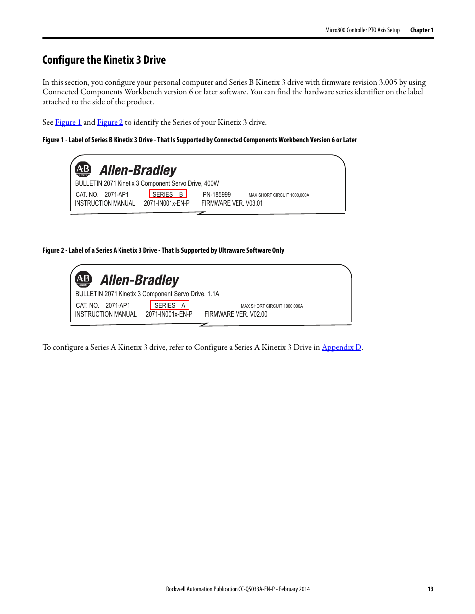 Configure the kinetix 3 drive | Rockwell Automation Motion Control PTO Application Building Block User Manual | Page 13 / 94