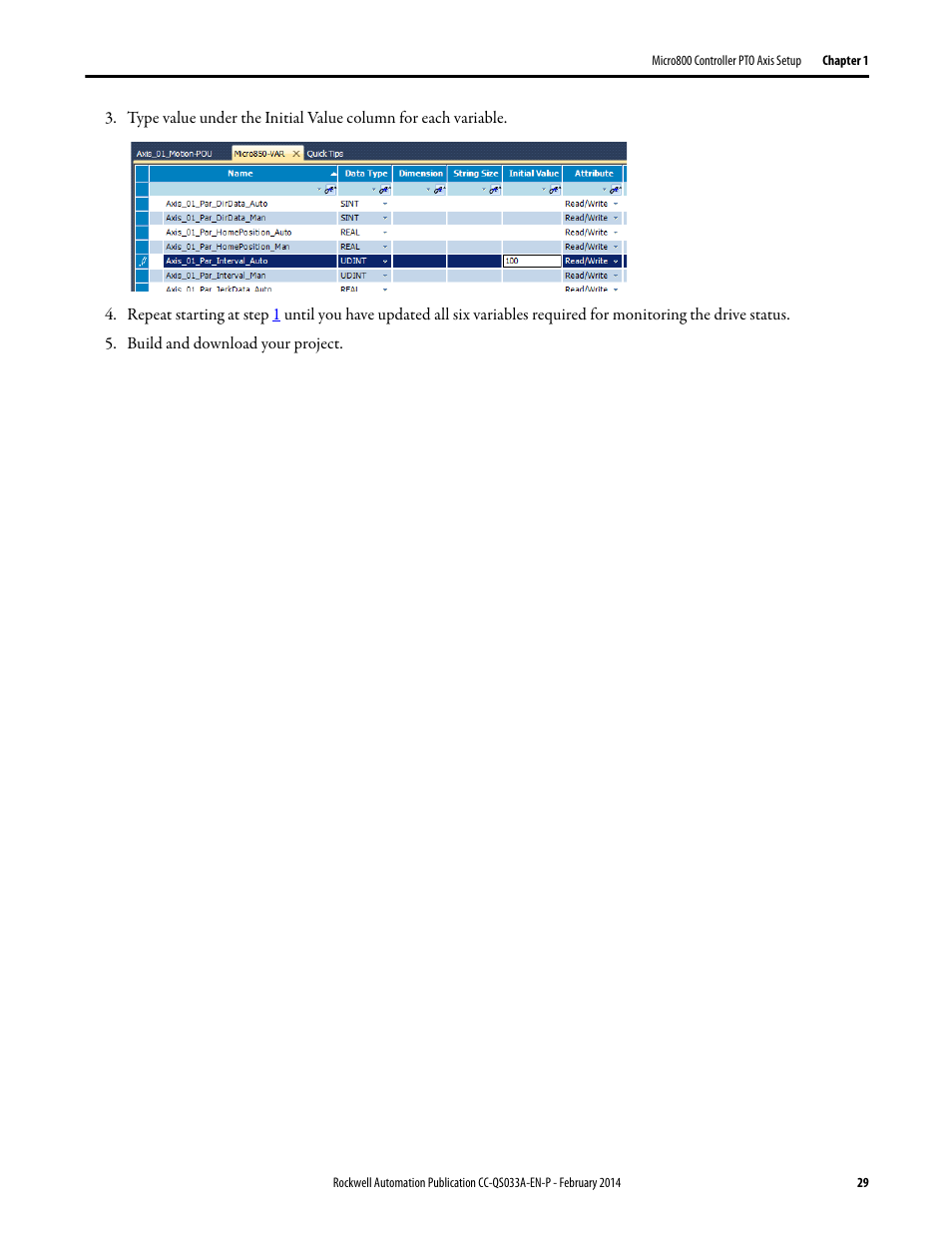 Rockwell Automation Motion Control PTO Application Building Block User Manual | Page 29 / 94