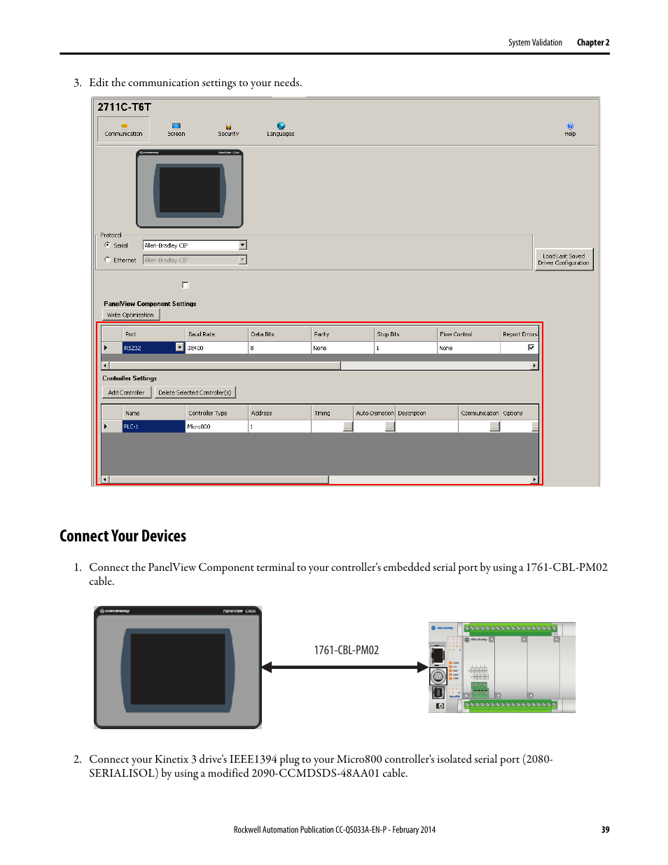 Connect your devices | Rockwell Automation Motion Control PTO Application Building Block User Manual | Page 39 / 94