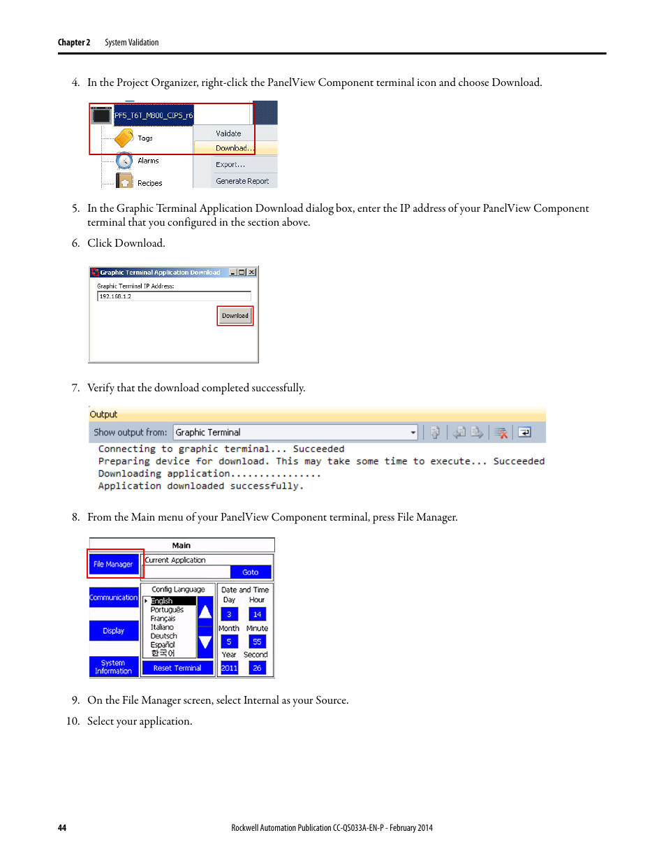 Rockwell Automation Motion Control PTO Application Building Block User Manual | Page 44 / 94