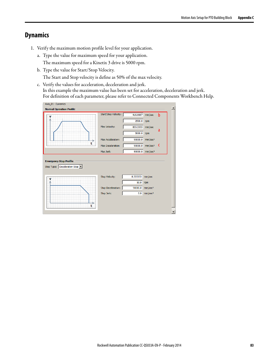 Dynamics | Rockwell Automation Motion Control PTO Application Building Block User Manual | Page 83 / 94