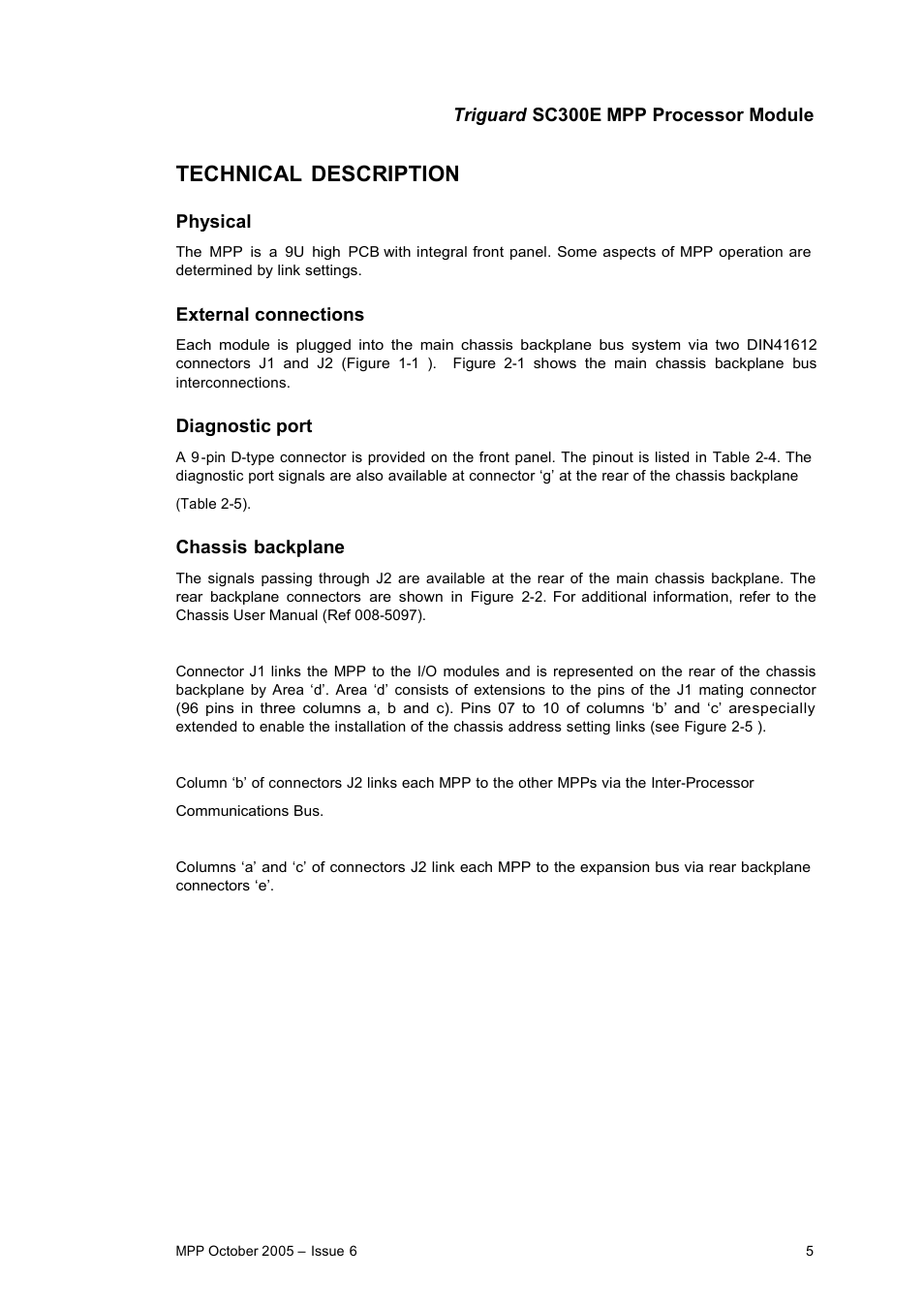 Technical description | Rockwell Automation MPP Processor Moduile User Manual | Page 5 / 25