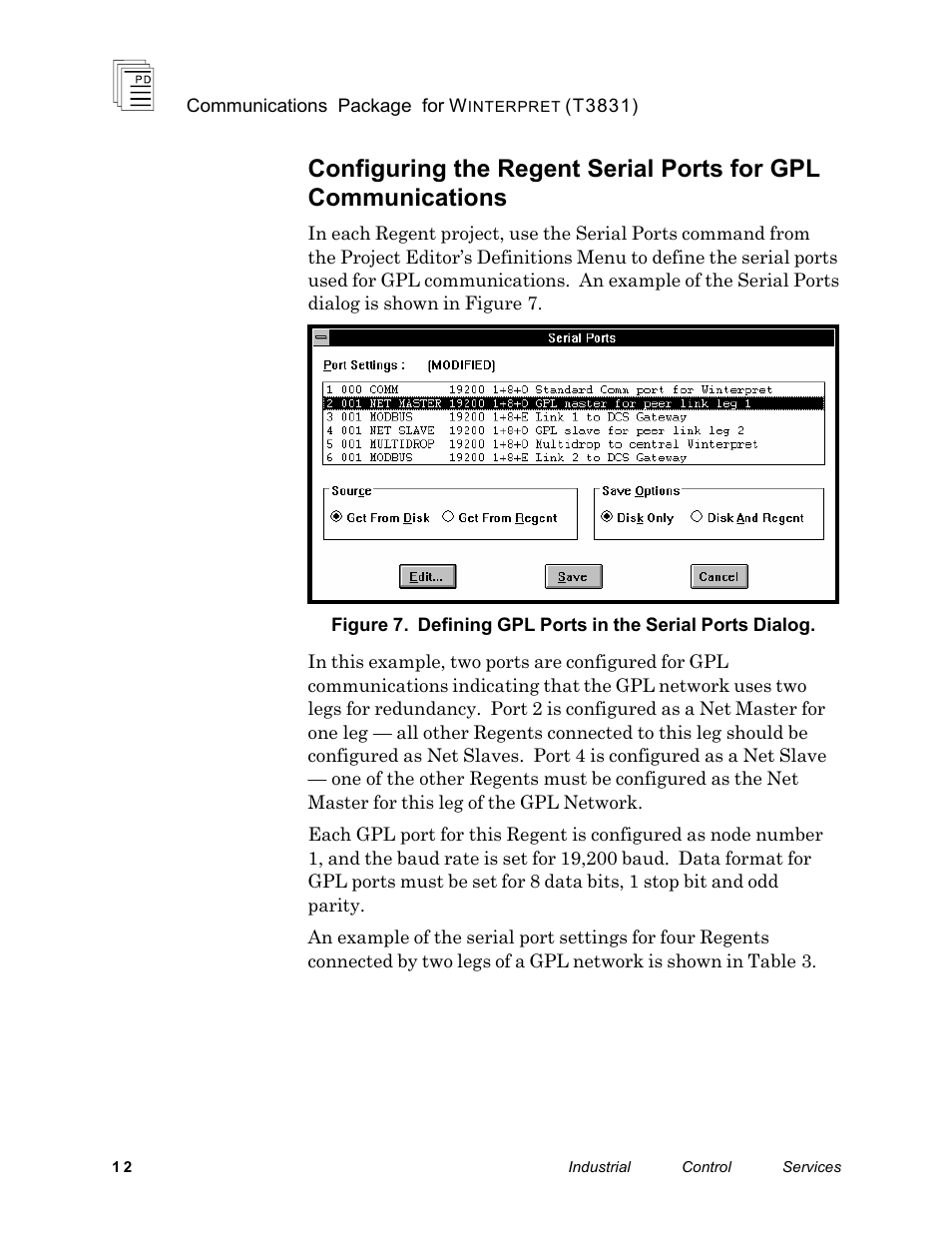 Rockwell Automation T3831 ICS Regent Communications Package for Winterpret User Manual | Page 12 / 32