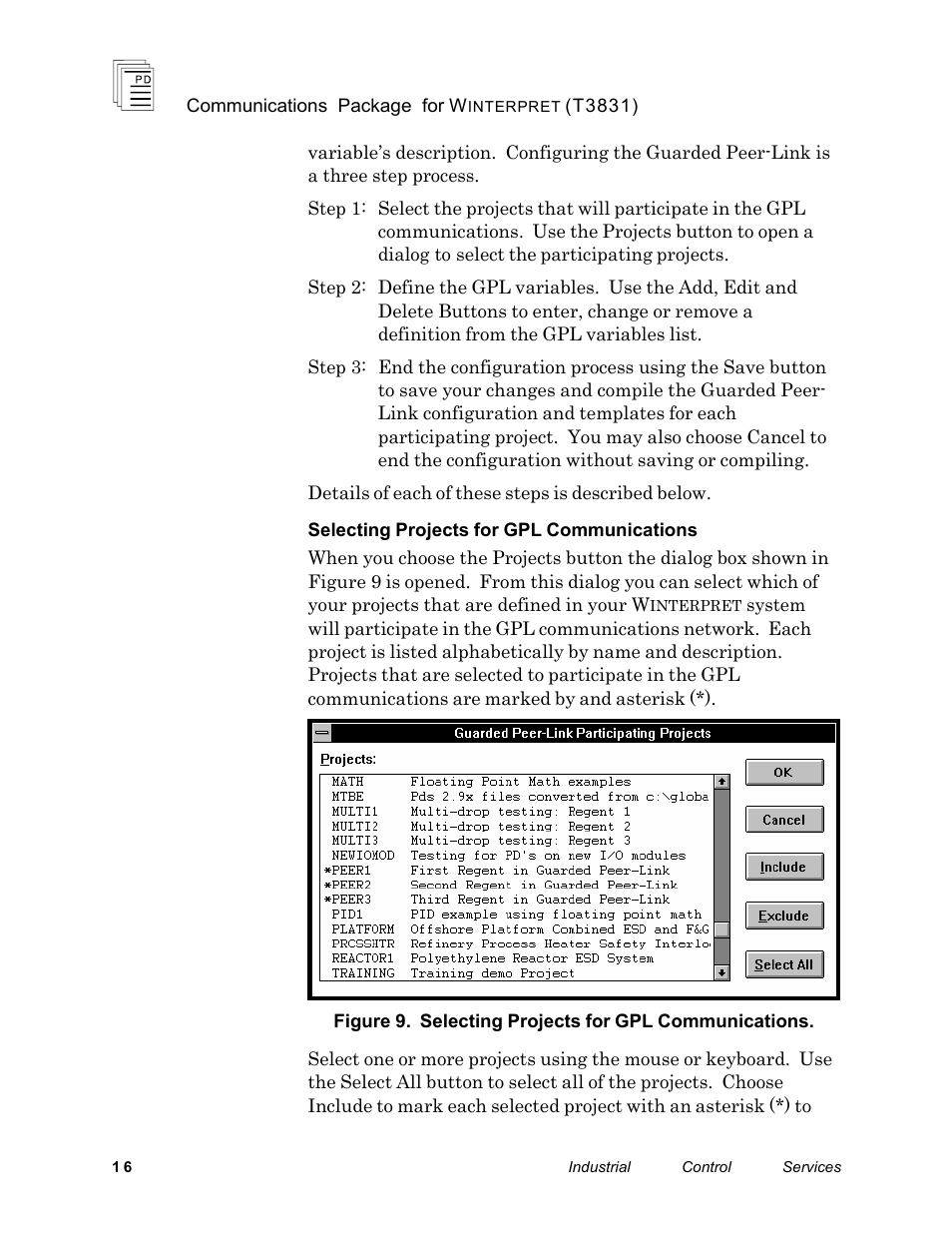 Rockwell Automation T3831 ICS Regent Communications Package for Winterpret User Manual | Page 16 / 32