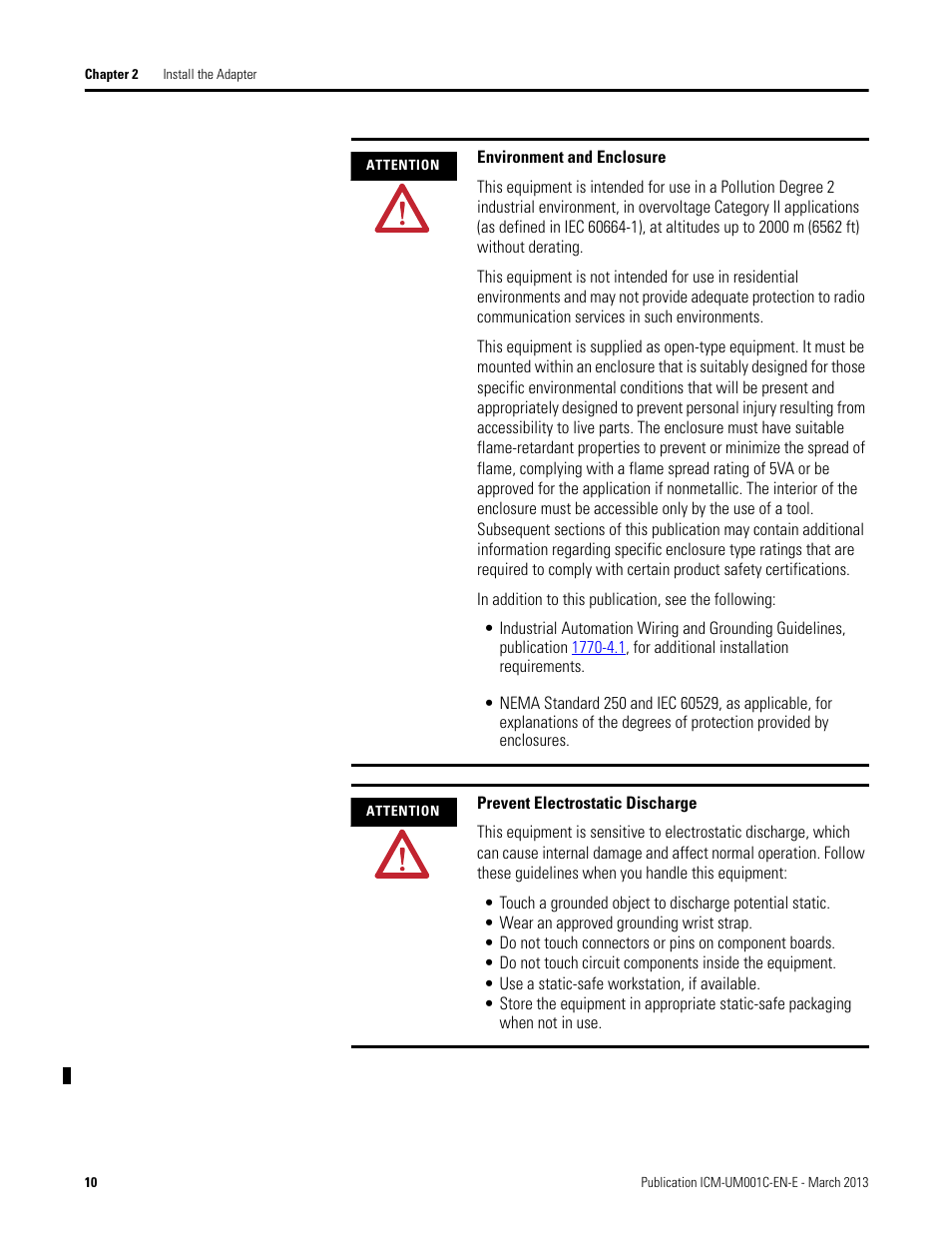 Rockwell Automation 1440-ACNR XM ControlNet Adapter User Manual | Page 10 / 48